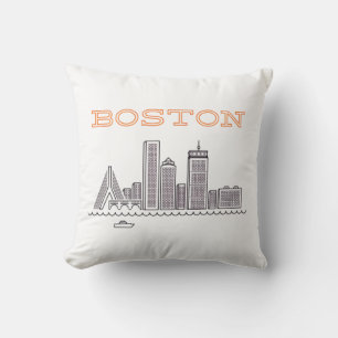 Amerika Boston City Skyline, Boston Ma Us Skyline Kissen
