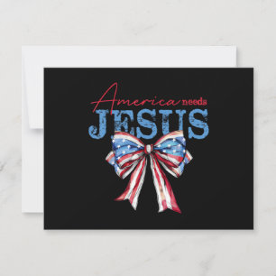 Amerika braucht Jesus Christlich USA-Flagge Coquet Save The Date