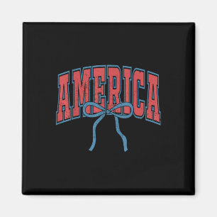 Amerika Coquette-Schleife 4. Juli USA American Gir Magnet