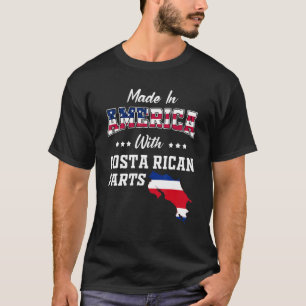 Amerika Costa Rica Teile Costa Rica Karte USA Flag T-Shirt