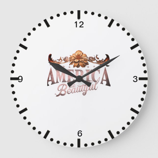 Amerika, das Schöne Große Wanduhr (Vorderseite)