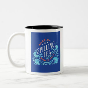 Amerika, das Tee seit 1773 verteilt Zweifarbige Tasse