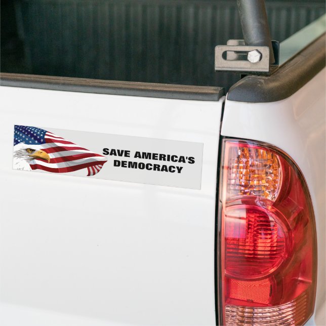 AMERIKA' DEMOKRATIE gerettet Autoaufkleber (Auf Lkw)