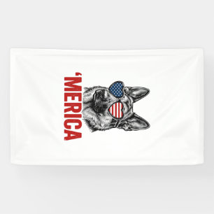 Amerika Deutsche-Schäferhund-Flagge-Sonnenbrille-S Banner