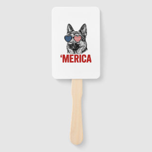 Amerika Deutsche-Schäferhund-Flagge-Sonnenbrille-S Fächer