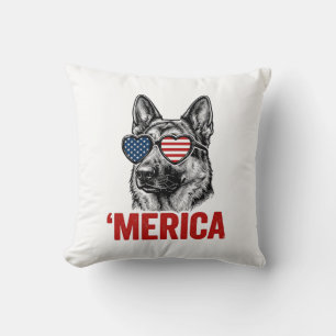 Amerika Deutsche-Schäferhund-Flagge-Sonnenbrille-S Kissen
