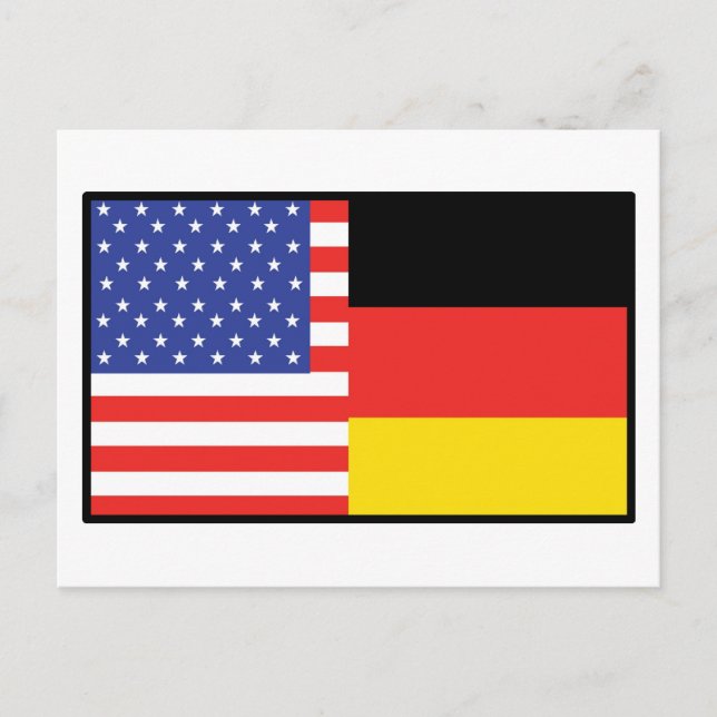 Amerika Deutschland Postkarte (Vorderseite)