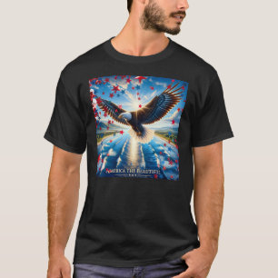 Amerika - die schöne Adlerflagge USA T - Shirt