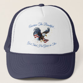 Amerika: Die schöne Fahne des Trucker Hat Adler Truckerkappe