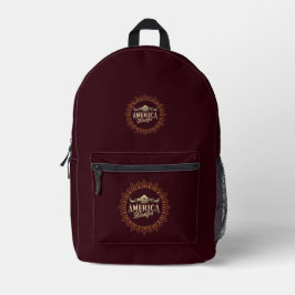 Amerika: Die schöne Papierschneide-Nähtasche Bedruckter Rucksack