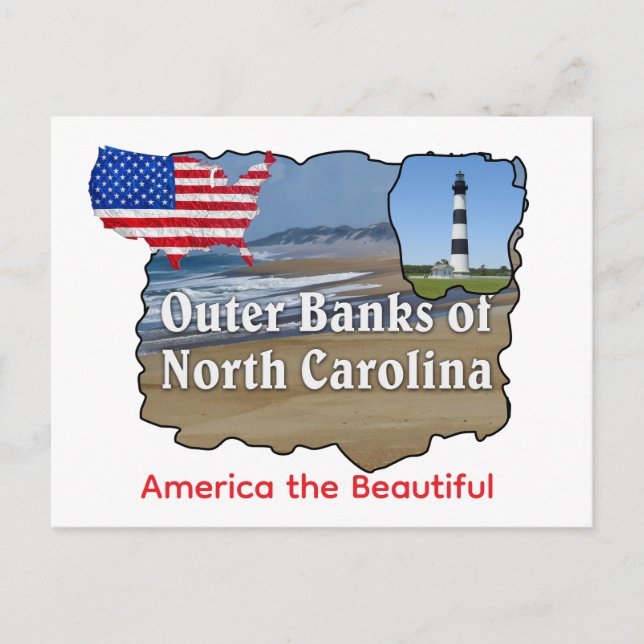 Amerika - die schönen Außenbanken Postkarte (Vorderseite)