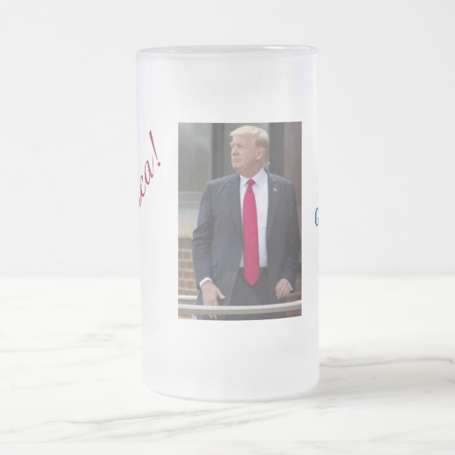 AMERIKA DONALD TRUMP NICHT GEFÄHRDET! 4 GLASDESIGN MATTGLAS BIERGLAS (Mittel)
