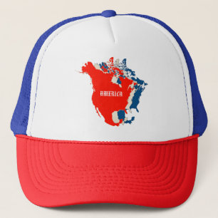 AMERIKA DREIFARBIG TRUCKERKAPPE
