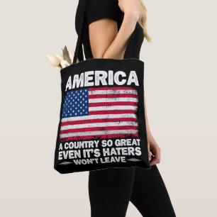 Amerika Ein So Großartiges Land USA-Flagge Rentner Tasche