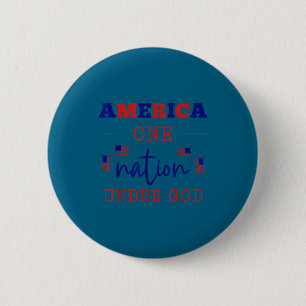 Amerika Eine Nation Unter Gott Schrift Kunst Button