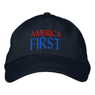 AMERIKA ERSTE BESTICKTE KAPPE