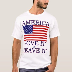 Amerika  es oder Verlasse es Flag Mens T - Shirt