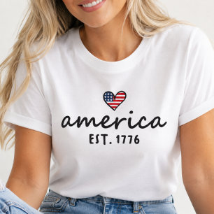 Amerika Est 1776 Patriotisches T-Shirt