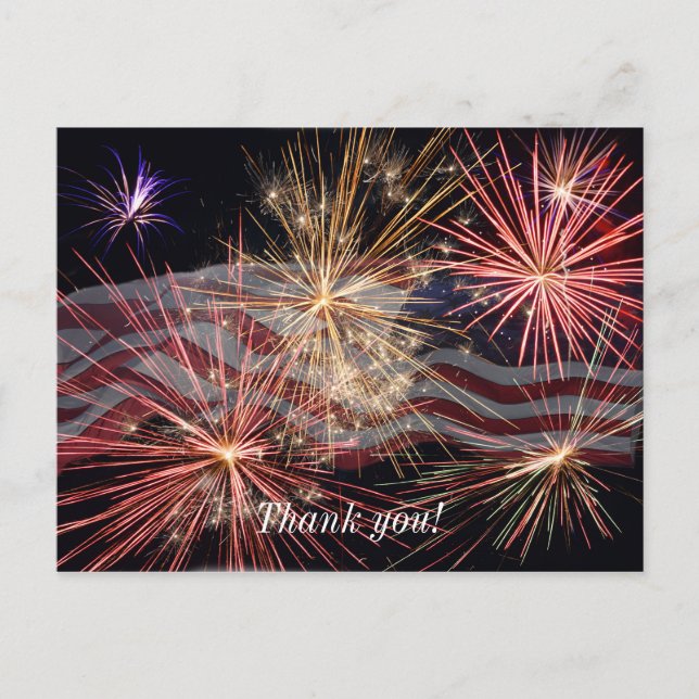 Amerika feiern Danke Postkarte (Vorderseite)