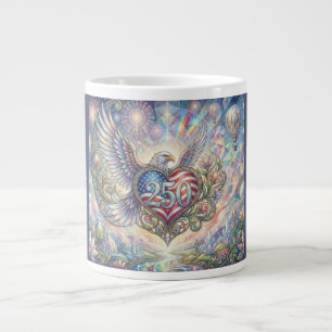 „Amerika feiert seinen 250. Geburtstag“ Jumbo-Mug Jumbo-Tasse
