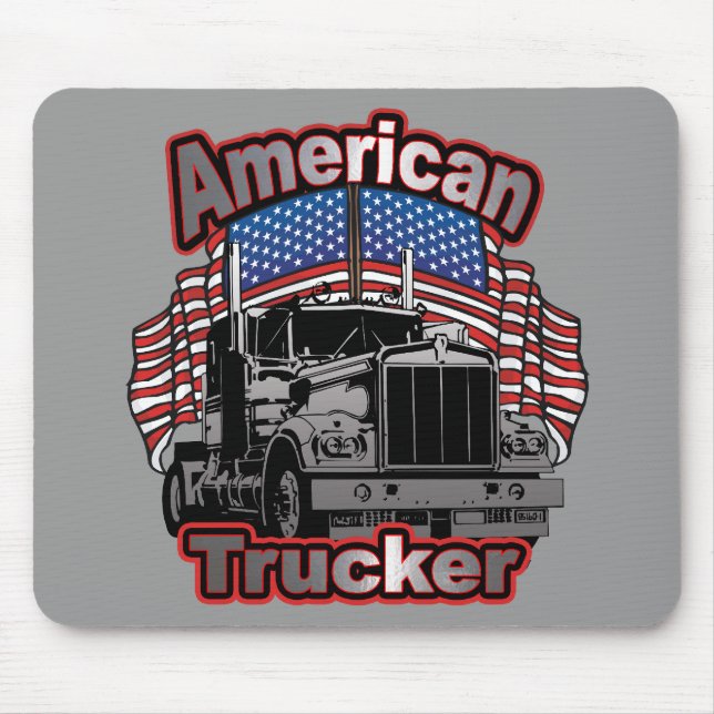 Amerika-Fernlastfahrer Mousepad (Vorne)