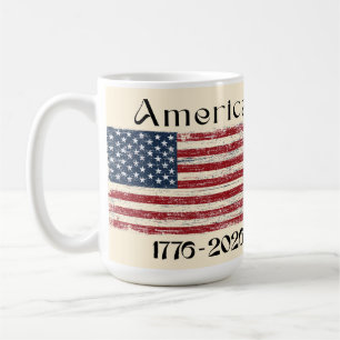 Amerika-Flagge 1776 bis 2026 USA 250. Jubiläum Kaffeetasse