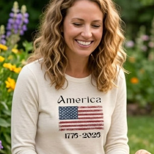 Amerika-Flagge 1776 bis 2026 USA 250. Jubiläum Tri-Blend Shirt