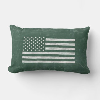 Amerika-Flagge Kreidetafel Kunst (Zeichnung Nr. 1) Lendenkissen