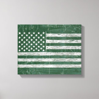 Amerika-Flagge Kreidetafel Kunst (Zeichnung Nr. 3) Leinwanddruck