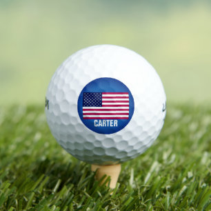 Amerika-Flagge Patriotisch USA Rot und Blau Golfball