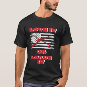 Amerika-Flagge Stolz Angeln Jagen Ehre im Freien T-Shirt