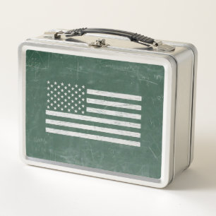 Amerika-Flagge Tafelbild Kunst (Zeichnung Nr. 1) Metall Brotdose