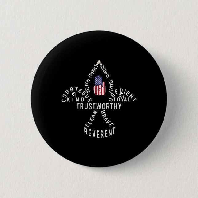 Amerika-Flaggen-Scouting-Gesetz  Button (Vorderseite)