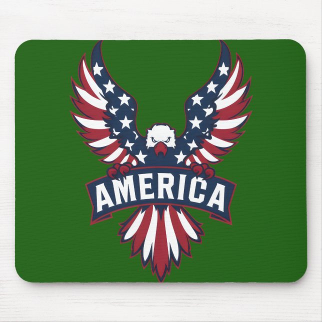 Amerika flaggt. Adler. Mousepad (Vorne)