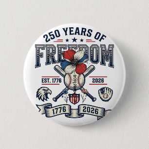 Amerika Floral Patriotisches Vintage Vektor Design Button