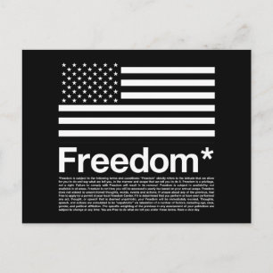 Amerika: Freiheitsbedingungen Postkarte