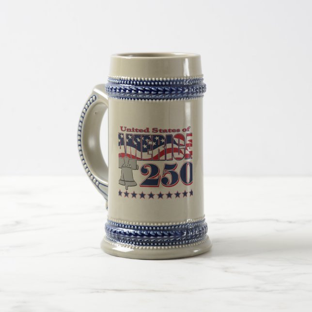 Amerika Freiheitsglocke 250 Bierglas (Vorderseite Links)