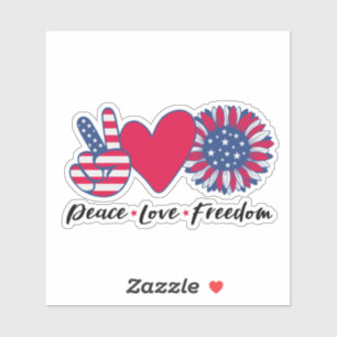 Amerika. Frieden. Liebe. Freiheit.  Aufkleber