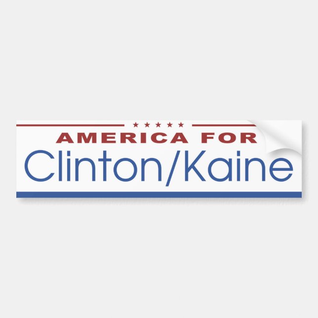 Amerika für Clinton/Kaine 2016 Autoaufkleber (Vorne)