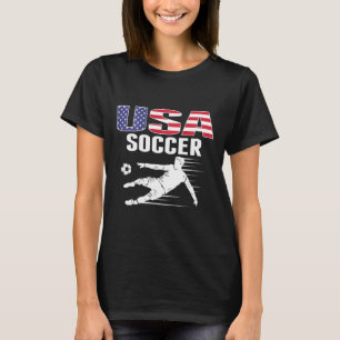 Amerika Fußballfans Jersey USA-Flagge Support Fuß T-Shirt