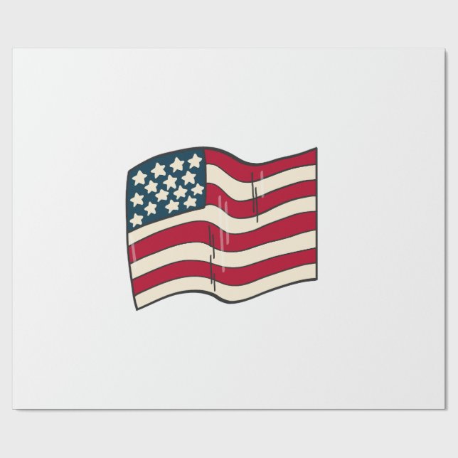 Amerika Geschenkpapier (Flach)