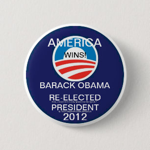AMERIKA-GEWINNE!  OBAMA IST WIEDERGEWÄHLTER BUTTON