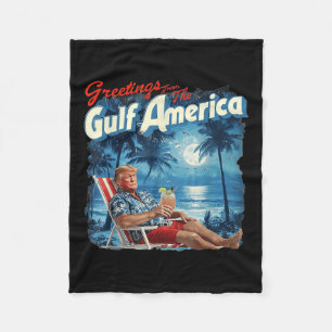 Amerika Golf Trump 2024 Retro Beach USA Fleecedecke