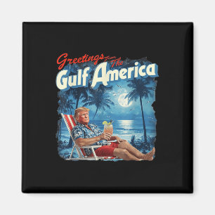 Amerika Golf Trump 2024 Retro Beach USA Magnet