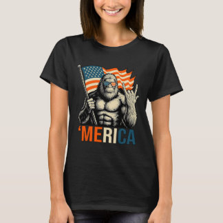 ‚Amerika Gorilla-Flagge Sungles Lustig Patriotisch T-Shirt