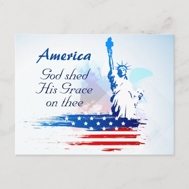 Amerika-Gott hat seine Gnade auf die Postkarte ges (Vorderseite)