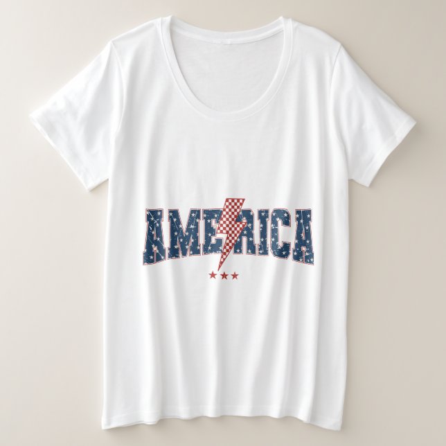 Amerika  große größe T-Shirt (Design vorne)
