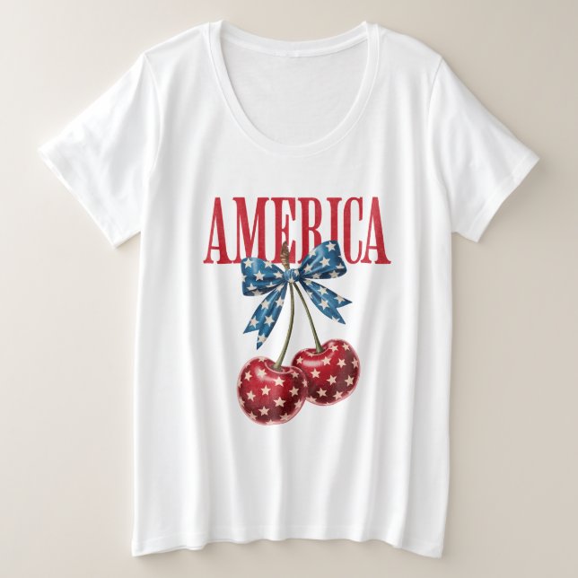 Amerika Große Größe T-Shirt (Design vorne)
