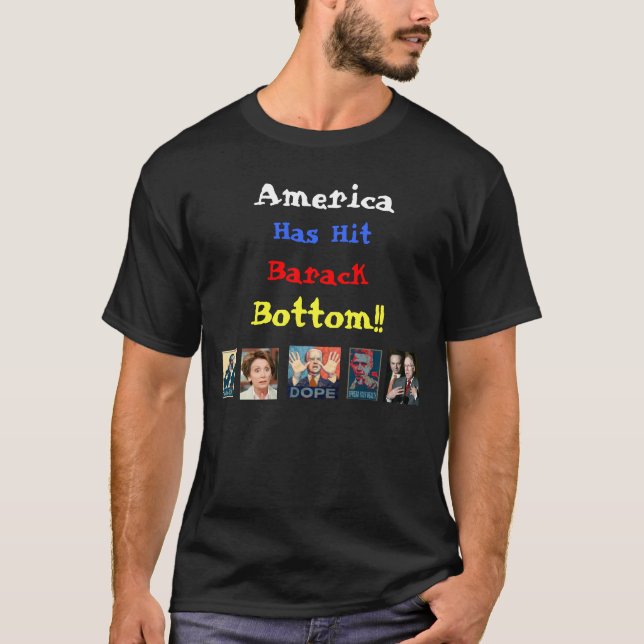 Amerika hat Barack Unterseite! geschlagen! T-Shirt (Vorderseite)