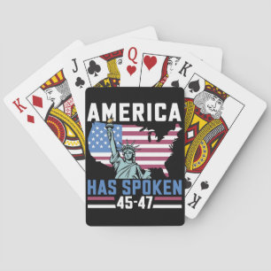Amerika hat gesprochen 45 47 Trump Präsident Vinta Spielkarten